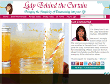 Tablet Screenshot of ladybehindthecurtain.com